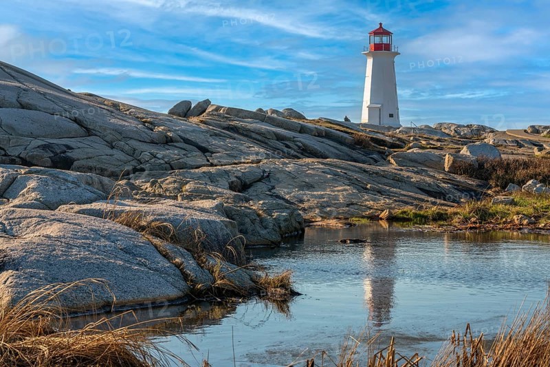 Peggys Cove with lighthouse Canada