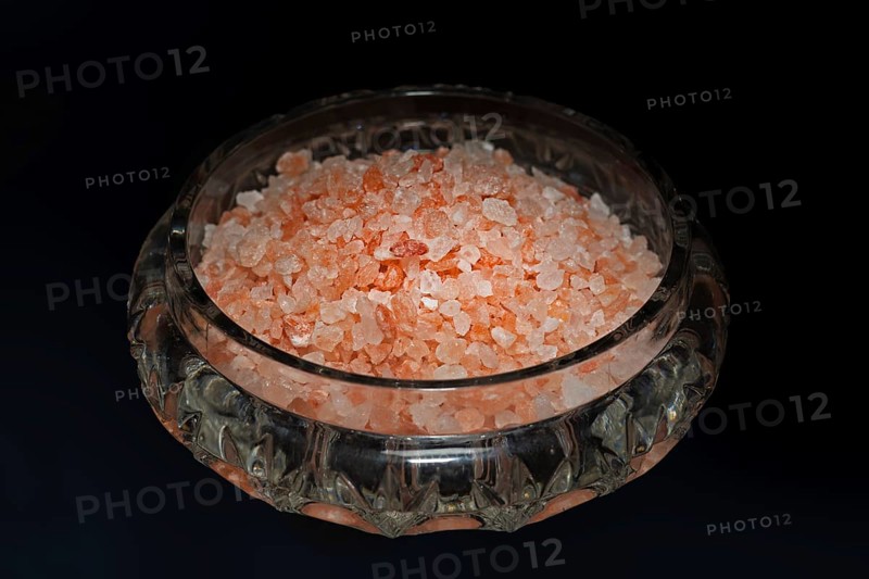 Coarse unrefined natural pink table salt from the Punjab region