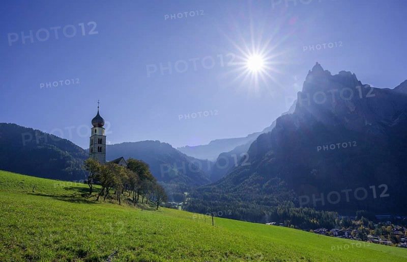 St Valentin church and Schlern massif