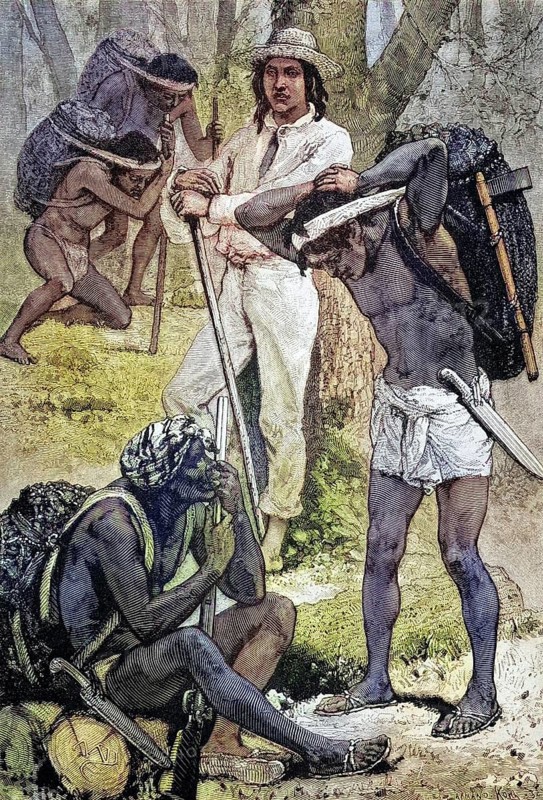 Rubber collector in New Granada