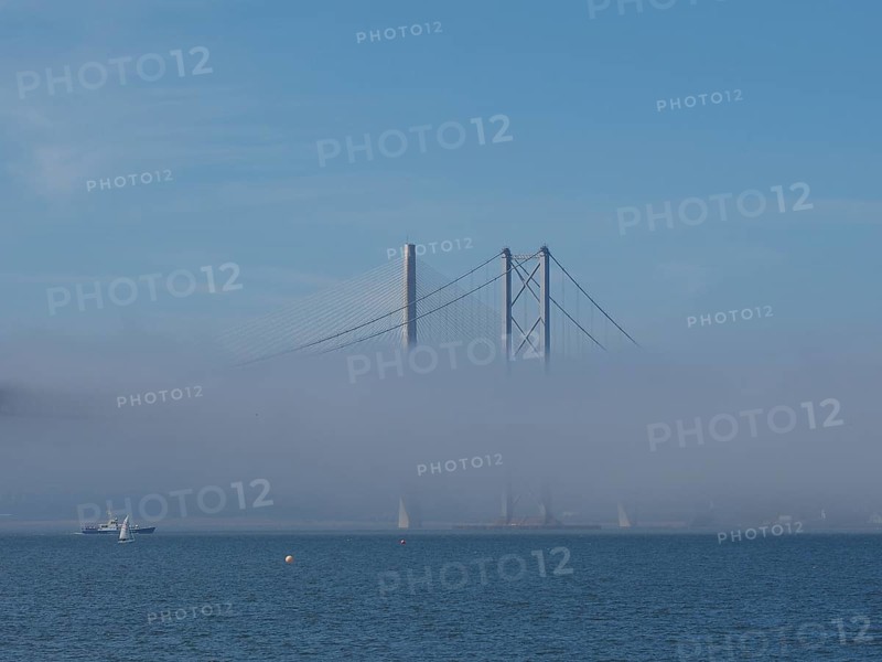 Forth Road Bridge over Firth of Forth in Edinburgh