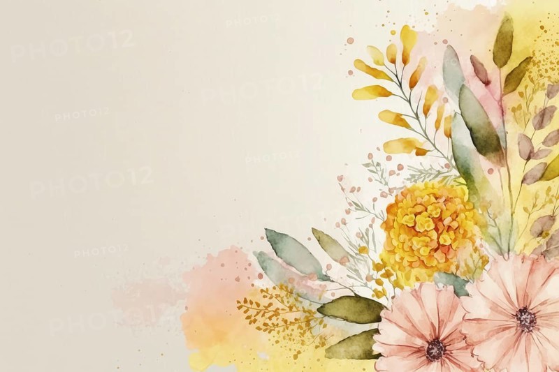 A spring background with pastel-coloured flowers is a natural work of art that shows the beauty and joy of the season. The soft colour palette