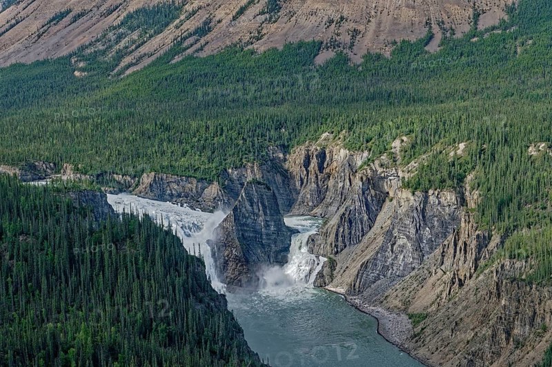 Aerial view of Virginia Falls