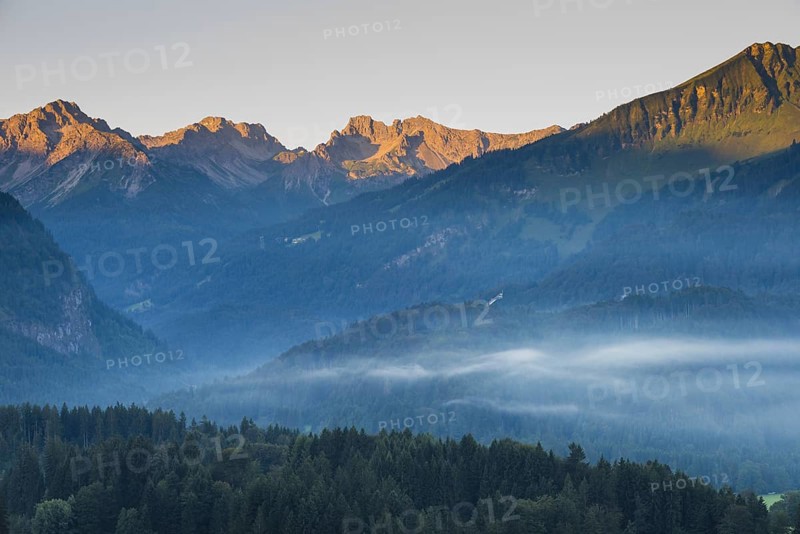 Stillachtal with early morning fog