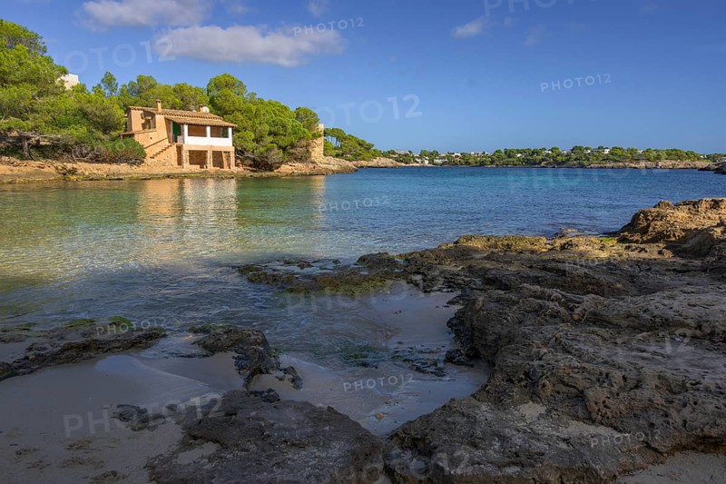 View of a small pier typical of the mediterranean beaches