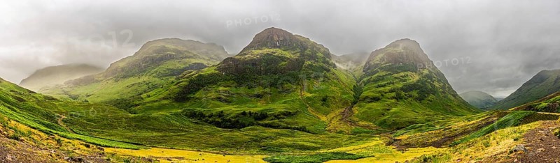 Panorama of Three Sisters Of Glencoe
