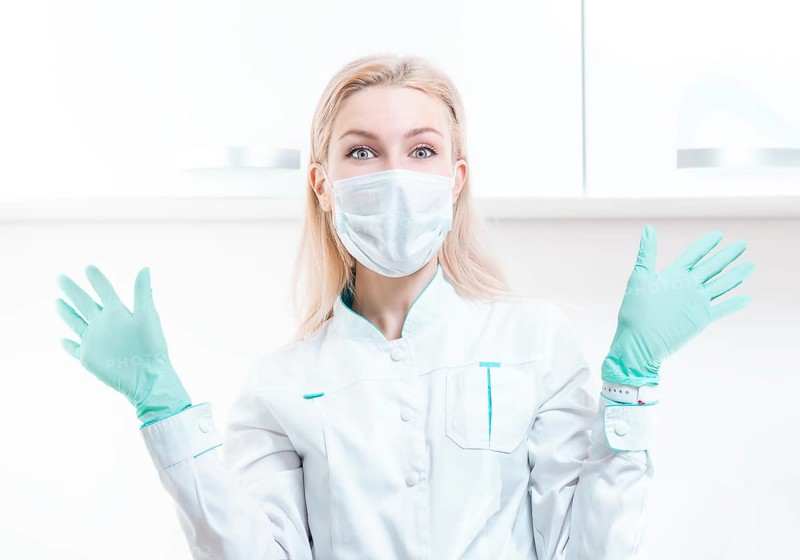 Portrait of a blonde girl in a mask. Coronavirus epidemic concept. Pandemic.
