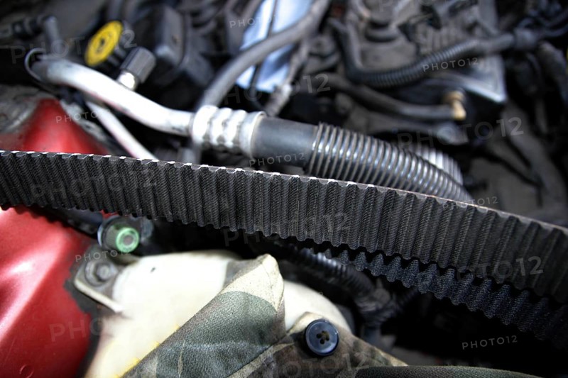 Car engine timing belt replacement