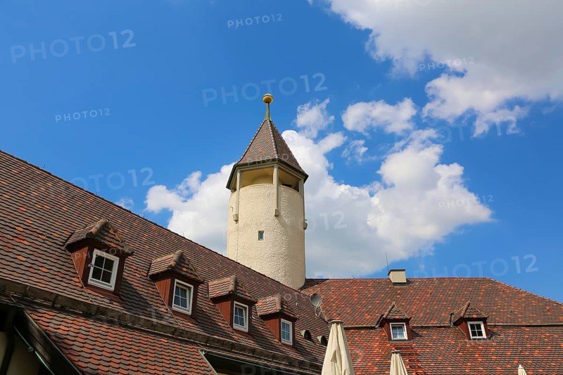 Teck Castle with hiking home of the Swabian Alb Association
