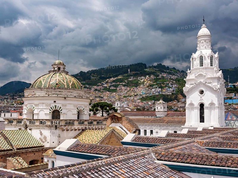 View over the roofs of the Catedral Metropolitana de Quito