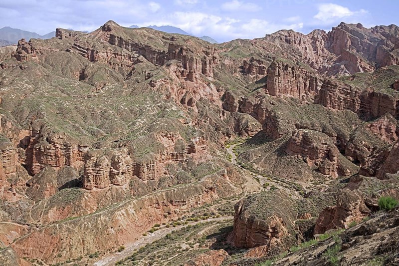 Colourful badlands in the Zhangye National Geopark