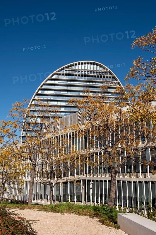The BBVA headquarters in Madrid in Spain
