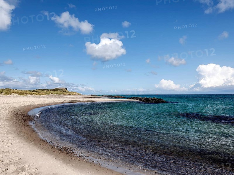 Baltic Sea beach in Skagen. Skagen is the only town in Denmark that lies on both the North Sea and the Baltic Sea