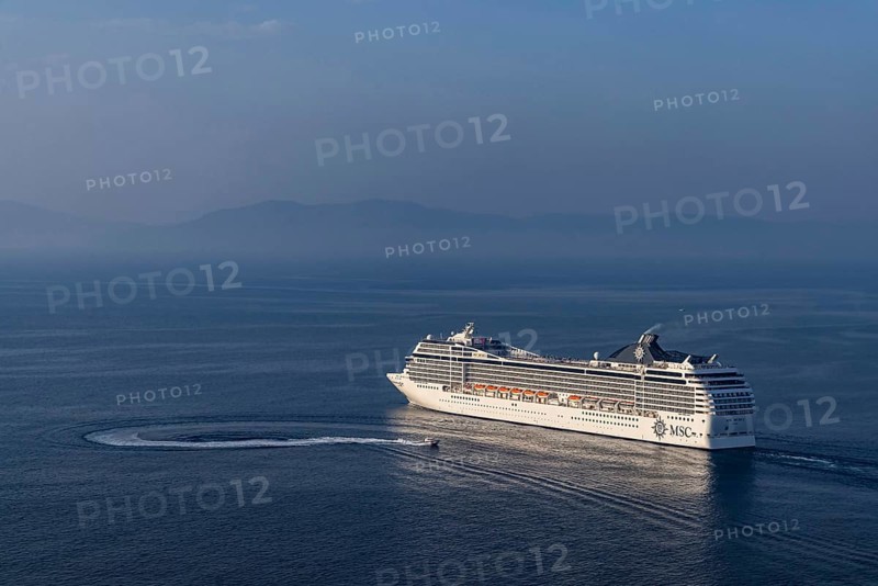 Harbour exit of the MSC Musica