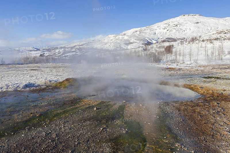 Geothermal area of Geysir in the Haukadalur valley