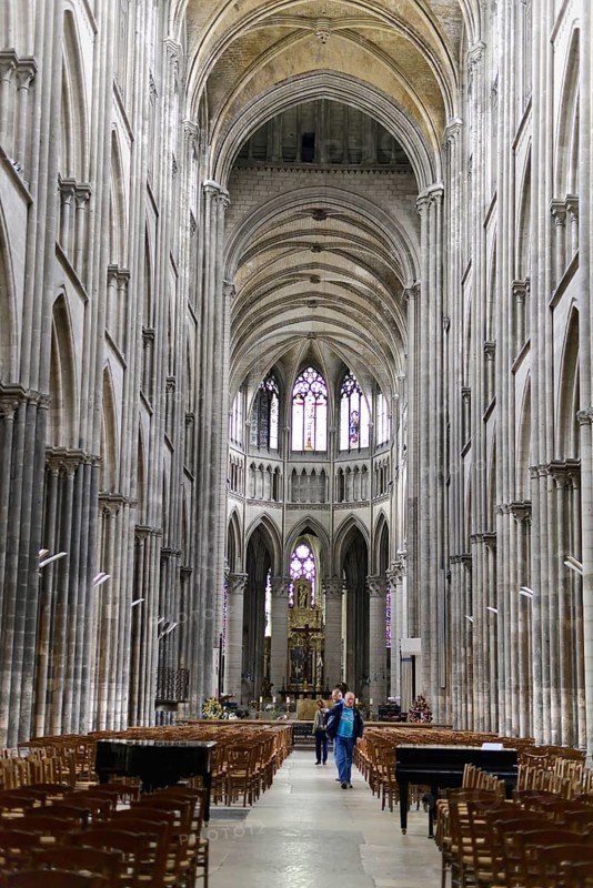 Nave of the Gothic Cathedral of Rouen