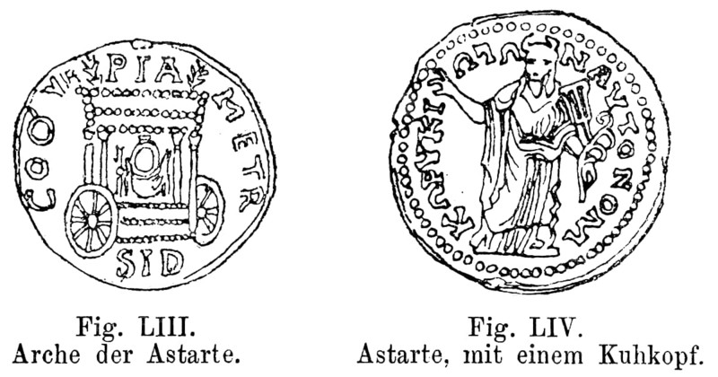 Ark of Astarte and Astarte with cow's head