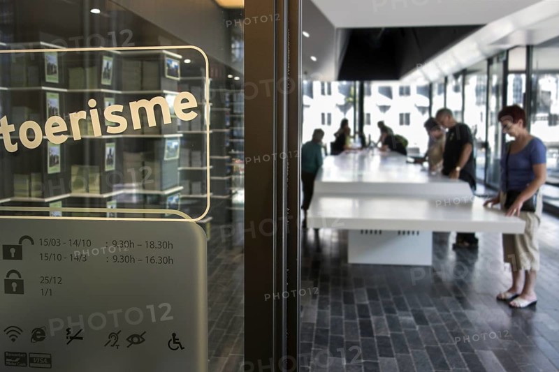 Tourists visiting the Ghent Tourist Information Centre
