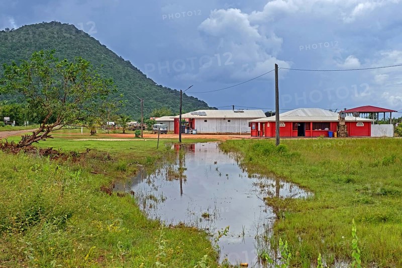 The village Aranaputa near Annai along the Linden-Lethem dirt road linking Lethem and Georgetown in the rainy season