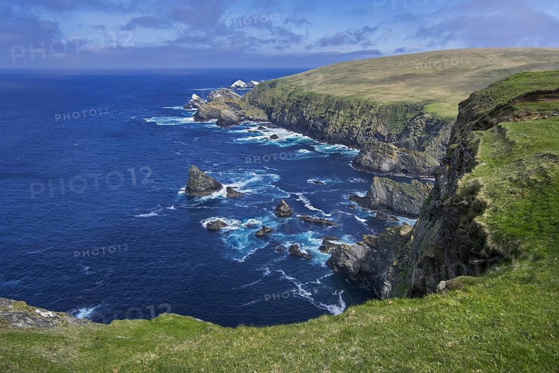 Spectacular coastline with sea cliffs and stacks