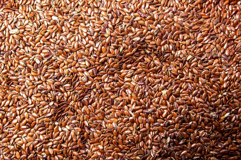 A huge amount of flax seeds