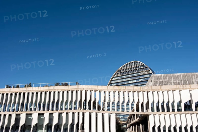 The BBVA headquarters in Madrid in Spain