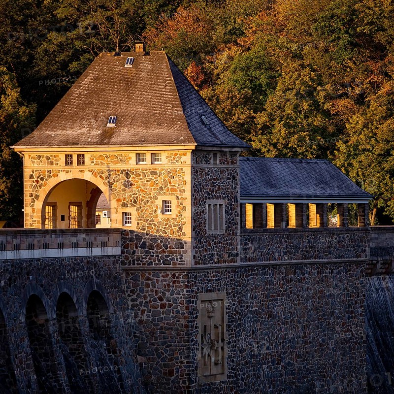 Quarry stone masonry of the dam wall made of Edersee greywacke