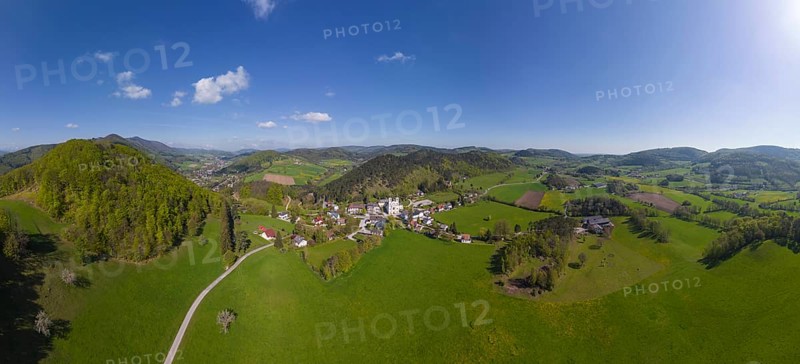 Drone image of pilgrimage church