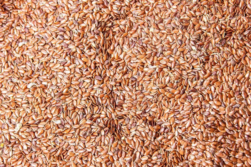 A huge amount of flax seeds