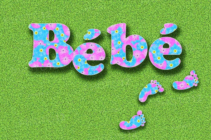 The French word Bebe for baby