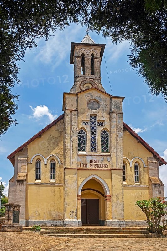 19th century FJKM Antranobiriky Church in the city Fianarantsoa