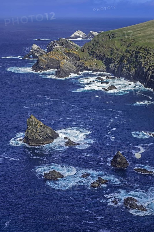 Spectacular coastline with sea cliffs and stacks