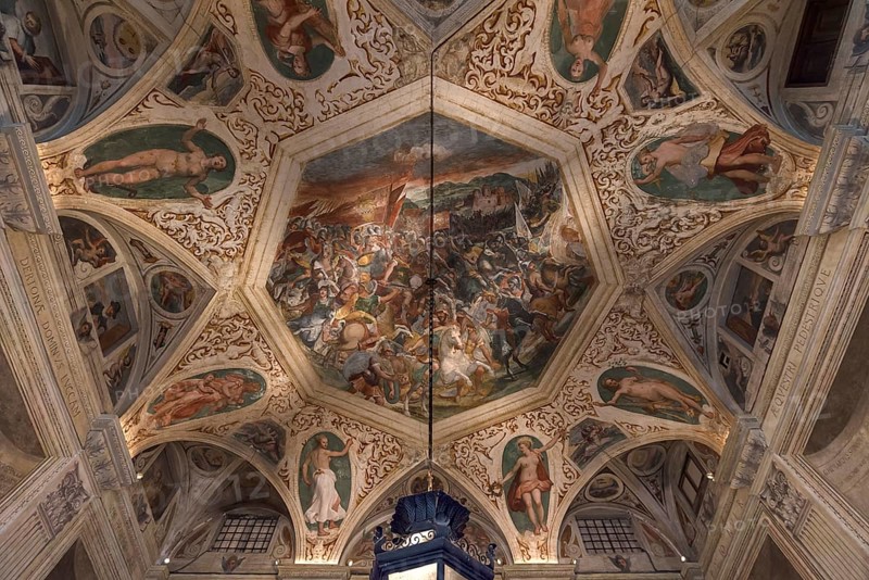 Ceiling frescoes in a hall of Palazzo Angelo Giovanni Spinola