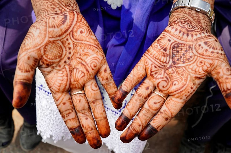 Hands with henna decoration