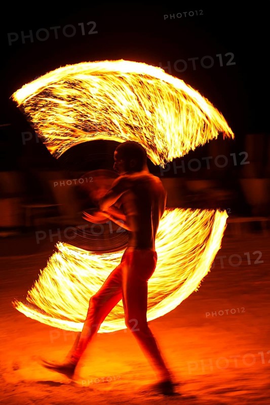 Fire show at Sandals Dunn's River Hotel