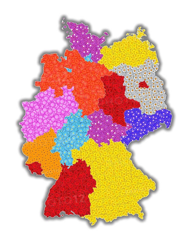 Map and outline of Germany