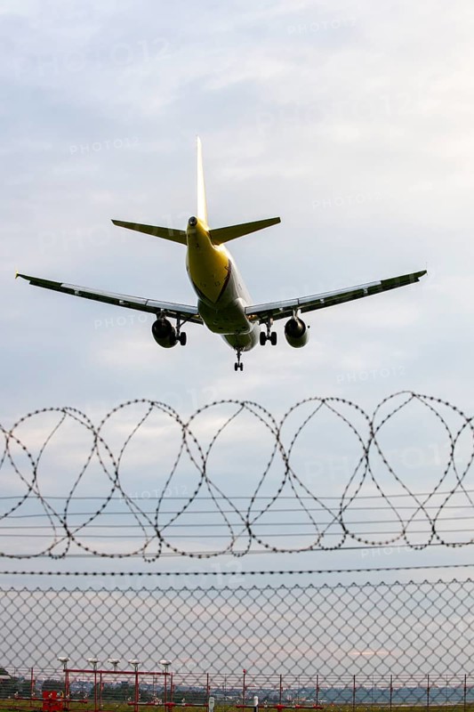 Taking off passenger aircraft
