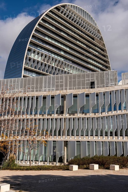 The BBVA headquarters in Madrid in Spain
