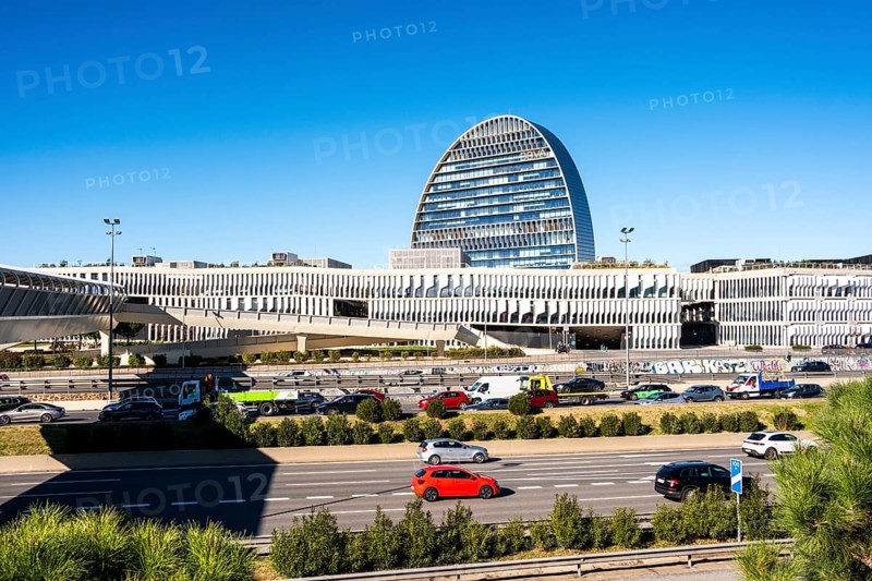 The BBVA headquarters in Madrid in Spain