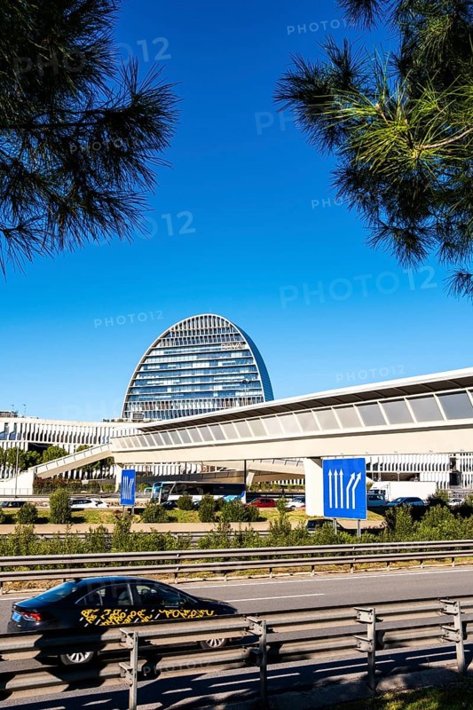 The BBVA headquarters in Madrid in Spain