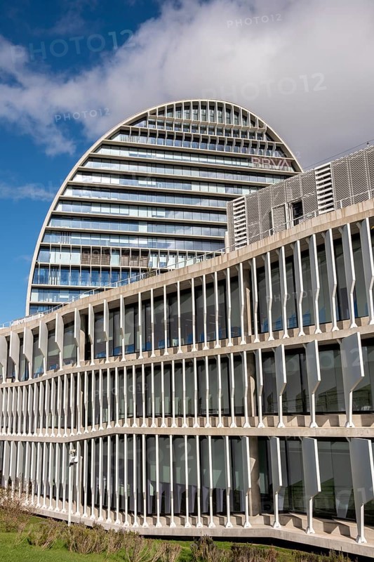 The BBVA headquarters in Madrid in Spain