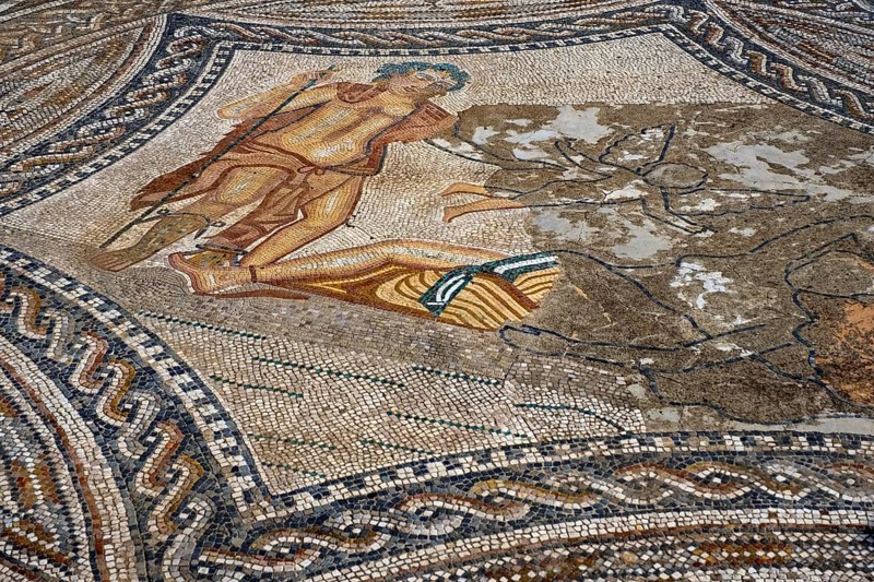 Roman mosaic of Bacchus in the House of the Knight at Volubilis