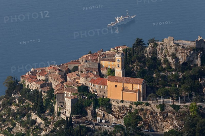 Eze, view of the Mediterranean, Cote d'Azur, Provence, France, Europe