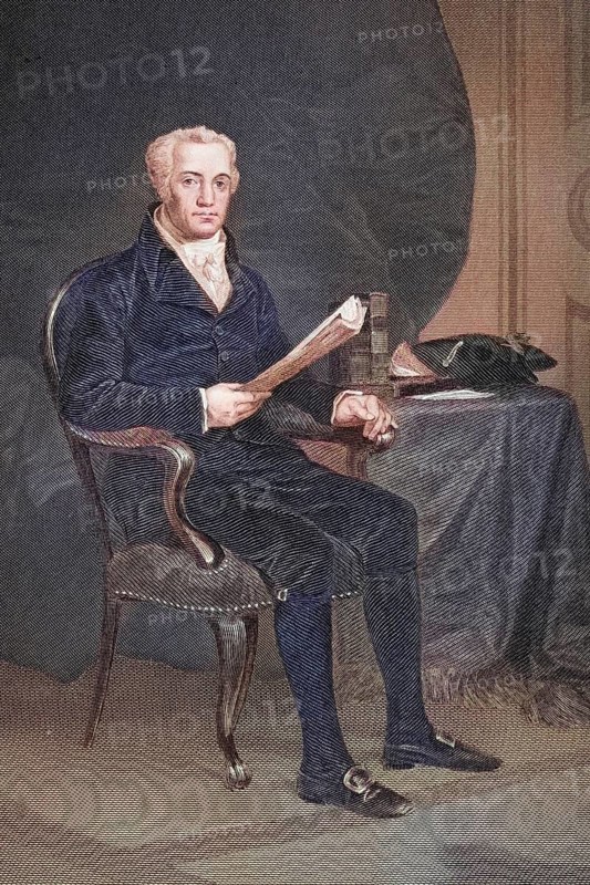 Joel Barlow (born 24 March 1754 in Redding, Colony of Connecticut, died 22 October 1812 in ?arnowiec near Krakow, Poland) was an American poet, statesman and political writer, after a painting by Alonzo Chappel (1828-1878), Historical, digitally restored reproduction from a 19th century original