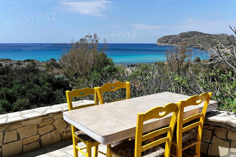 Taverna of Falassarna, West Coast, Crete, Greece, Europe