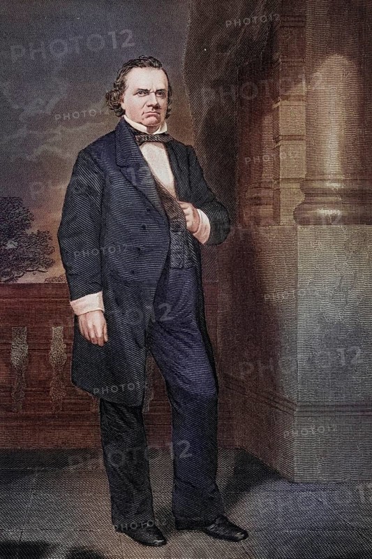 Stephen Arnold Douglas (born 23 April 1813 in Brandon, Rutland County, Vermont, died 3 June 1861 in Chicago, Illinois) was an American politician and presidential candidate of the Northern Democrats, after a painting by Alonzo Chappel (1828-1878), Historical, digitally restored reproduction from a 19th century original