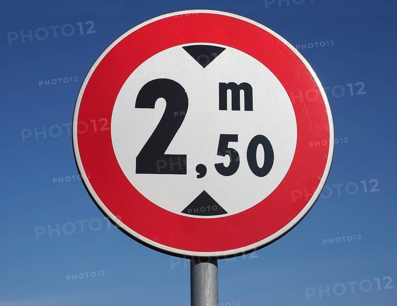 Height limit sign