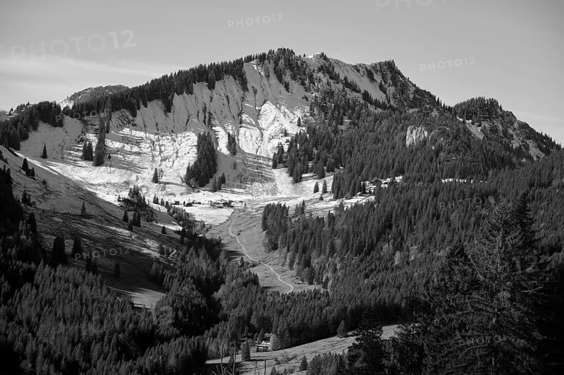 Bodenschneid in winter, snow, Spitzingsee, Mangfall mountains, Bavarian Prealps, Upper Bavaria, Bavaria, Germany, Europe