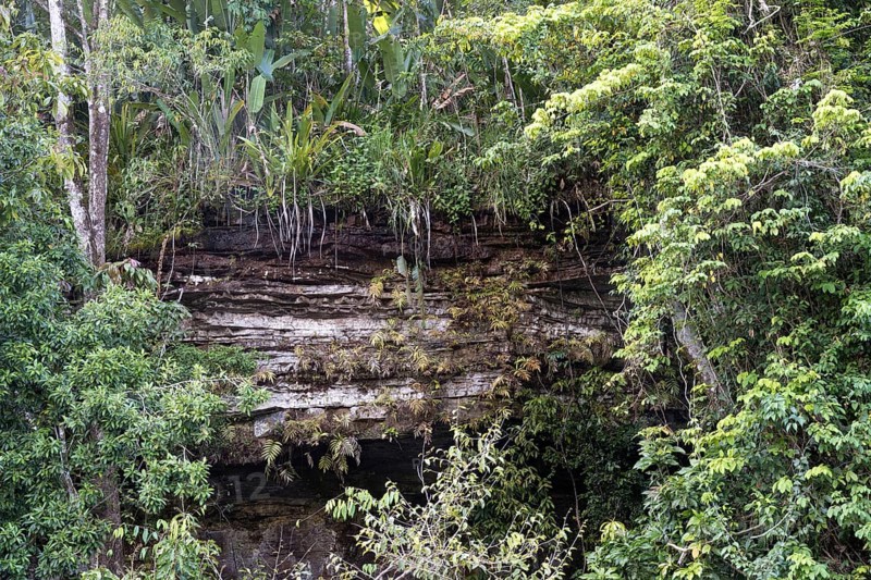 Rock formation along the Trombetas river, Para state, Brazil, South America