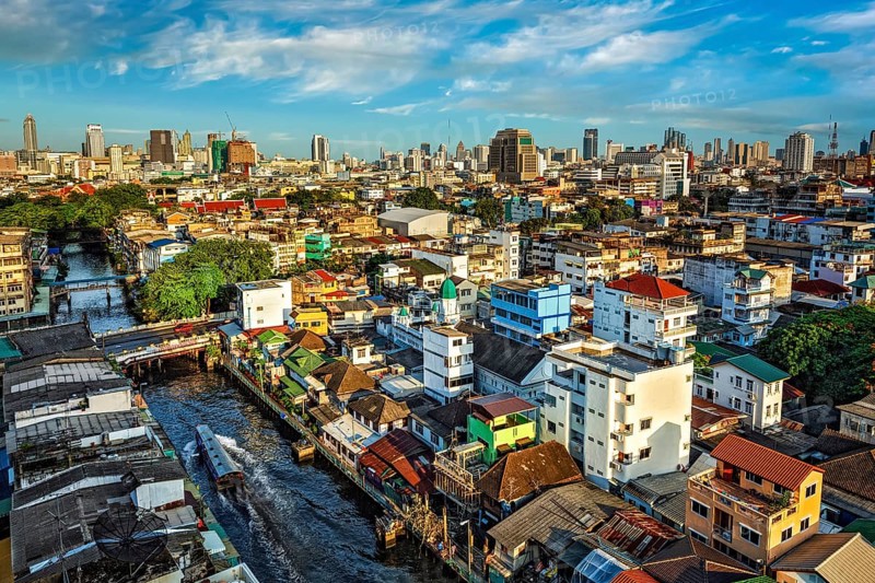 Bangkok cityscape aerial view. Thailand